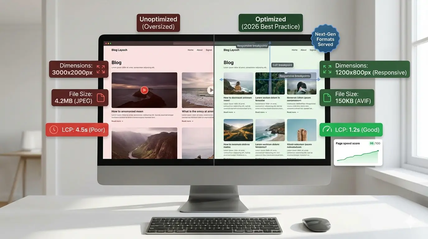 Best Image Sizes for Blogs in 2026: A Practical Guide for Speed, SEO, and Quality